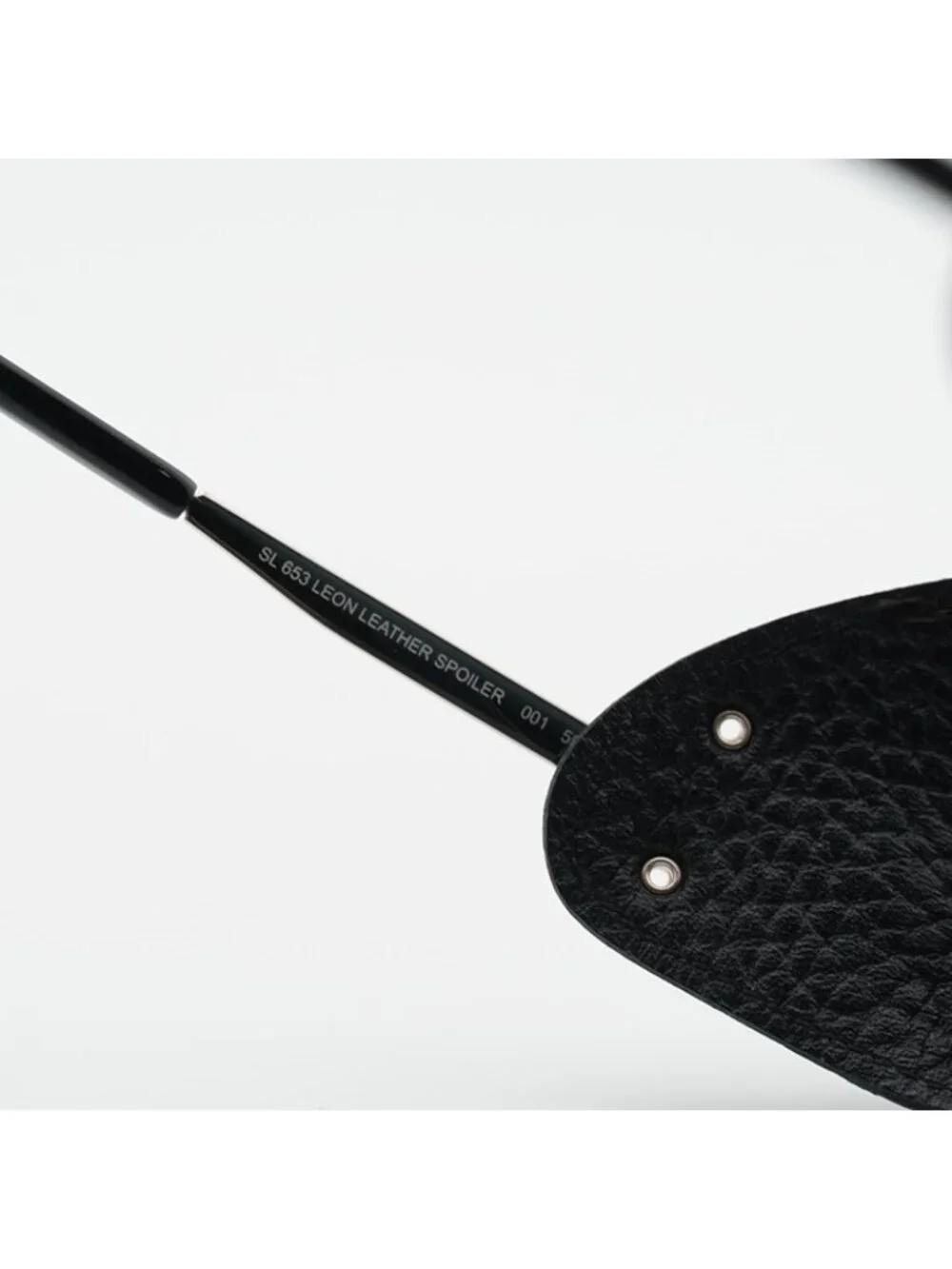 Saint Laurent SL653LEONLEATHERSPOILER001 Sunglasses Silver/Black Aviator Frame